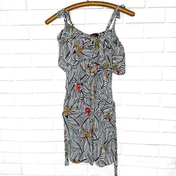 2 for $30 ZARA BASIC Animal Print Romper - Picture 3 of 11